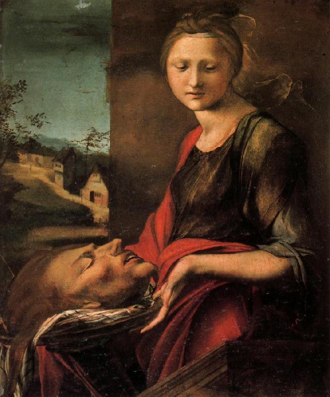 BERRUGUETE, Alonso Salome with the Head of John the Baptist oil painting image